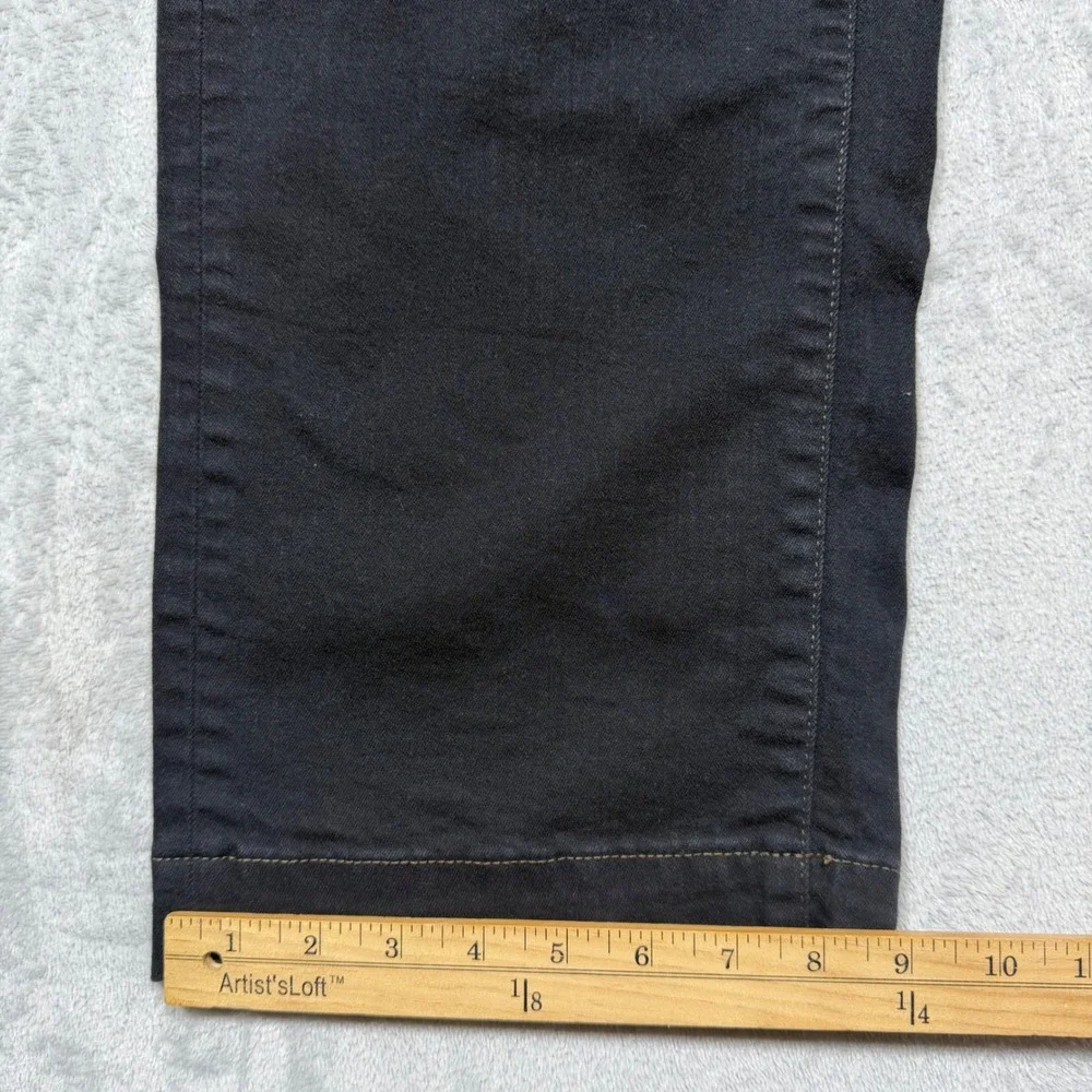 Chico's Black Cotton Wide Leg Crop Pants Pull On High Rise Size 6P S Capsule - Picture 3 of 6